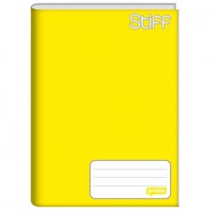 CADERNO UNIVERSITÁRIO 48FLS CAPA DURA BROCHURA AMARELO JANDAIA