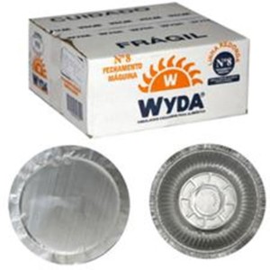 MARMITEX DE ALUMÍNIO REDONDA Nº8 MAQUINA 830ML C/100 WYDA