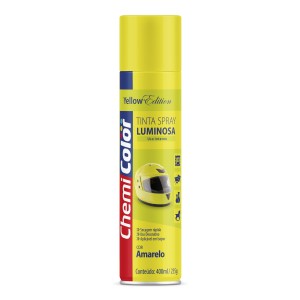 TINTA SPRAY LUMINOSA AMARELA 400ML CHEMICOLOR BASTON