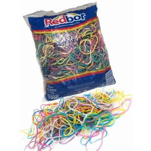 ELÁSTICO LATEX 1KG COLORIDO 1200 UNIDADES REDBOR