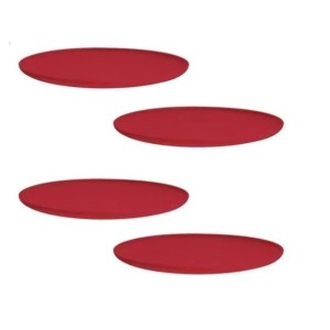 KIT 4 UNIDADES PRATO RASO GRANDE VERMELHO SÃO BERNARDO