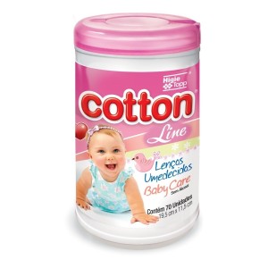 LENÇO UMEDECIDO BABY CARE GIRL C/70 UNIDADES COTTON LINE