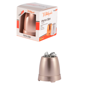 PORTA CLIPS METALIZADO ROSE MAXCRIL