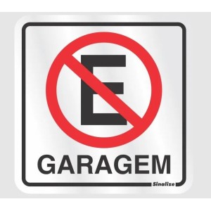 PLACA ALUMÍNIO 12x12CM PROIBIDO ESTACIONAR 900AI SINALIZE