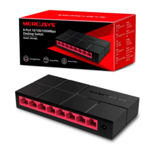 SWITCH 8 PORTAS  10/100/1000MBPS REF.MS108G MERCURSYS