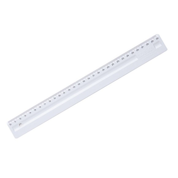 RÉGUA 30CM CRISTAL TRANSPARENTE DELLO