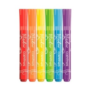 CANETA MARCADORA PARA VIDRO COM 6 CORES COLOR PEPS MAPED