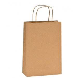 SACOLA DE PAPEL KRAFT 31 X 12,5 X 33 CM  REF.145 ZAGAROLLO