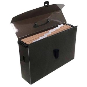 PASTA MALETA FUMÊ COM 6 PASTAS SUSPENSAS ACP