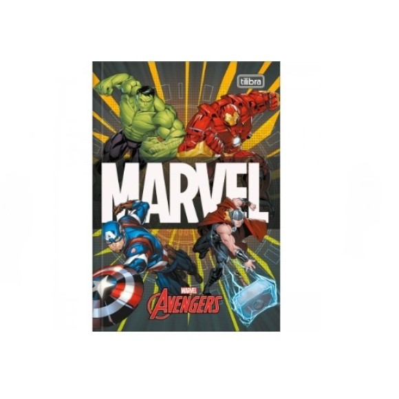 CADERNO 1/4 48FLS CAPA DURA BROCHURA AVENGERS TILIBRA