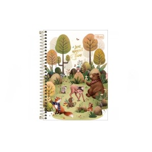 CADERNO 1/4  LOVELAND  DE ESPIRAL COM 80 FOLHAS TILIBRA