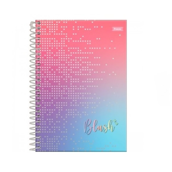 CADERNO 1/4  BLUSH DE ESPIRAL 80 FOLHAS FORONI