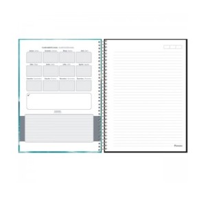 CADERNO 300FLS 15 MATÉRIAS UNIVERSITÁRIO CAPA DURA ESPIRAL POP COLLECTION FORONI