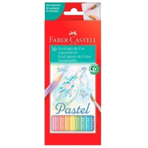 LÁPIS DE COR TONS PASTEIS AQUARELÁVEIS FABER CASTELL