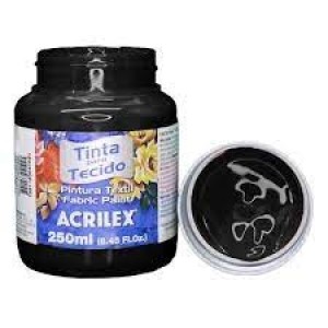 TINTA PARA TECIDO PRETA 37ML ACRILEX