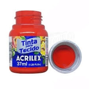 TINTA PARA TECIDO VERMELHO TOMATE 37ML ACRILEX