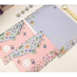 KIT PAPÉIS DE CARTA COM ENVELOPES LA PALOMITA FLORESTA ENCANTADA BUENDIA