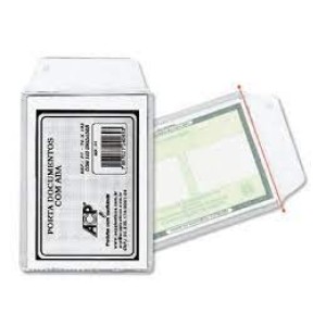 PROTETOR PARA DOCUMENTO P7 TRANSPARENTE COM ABA COM 100 ACP