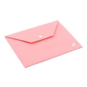 PASTA ENVELOPE A5 COM BOTÃO ROSA CLARO YES