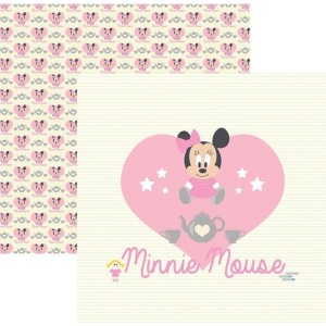 FOLHA SCRAPBOOK DECORADA 19315 BABY MINNIE 1 GUIRLANDA TEC