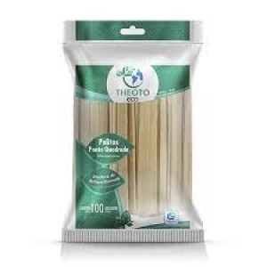 PALITO DE MADEIRA PONTA QUADRADA COM 100 THEOTO