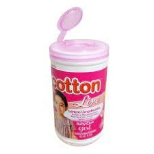 LENÇO UMEDECIDO BABY CARE GIRL C/70 UNIDADES COTTON LINE