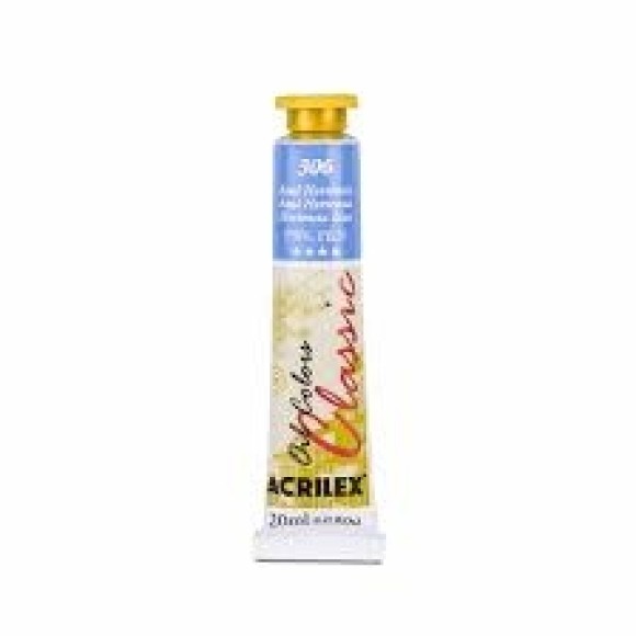 TINTA ÓLEO BISNAGA 20ML REF.306 AZUL HORTÊNSIA ACRILEX