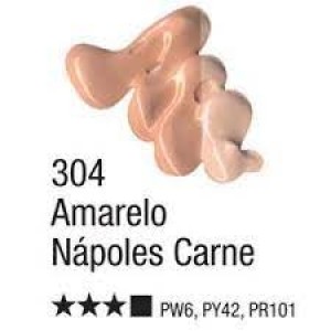 TINTA ÓLEO BISNAGA 20ML REF.304 AMARELO NÁPOLES CARNE ACRILEX