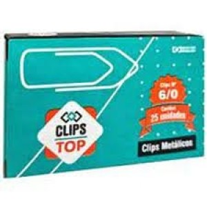 CAIXA DE CLIPS GALVANIZADO 6/0 COM 25 UNIDADES TOP