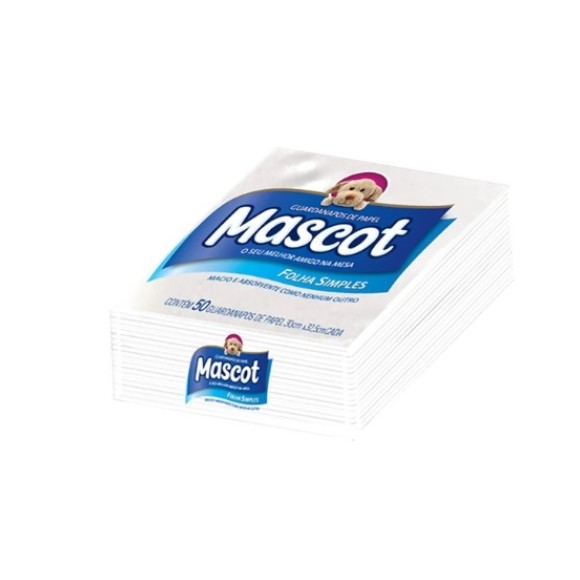 GUARDANAPO BRANCO 30X32,5 CM C/50 UNIDADES MASCOT