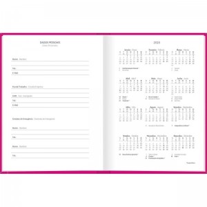 AGENDA 12,3x16,6CM BROCHURA PEPPER ROSA 2025 TILIBRA