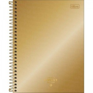 CADERNO 160FLS 10 MATÉRIAS COLEGIAL CAPA DURA ESPIRAL WEST VILLAGE METALIZADO TILIBRA