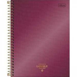CADERNO 160FLS 10 MATÉRIAS COLEGIAL CAPA DURA ESPIRAL WEST VILLAGE METALIZADO TILIBRA