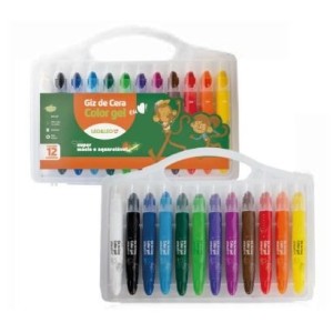 GIZ DE CERA EM GEL 12 CORES 72304 LEO&LEO