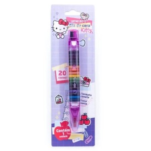 GIZ DE CERA TROCA PONTA 20 CORES HELLO KITTY LEO&LEO
