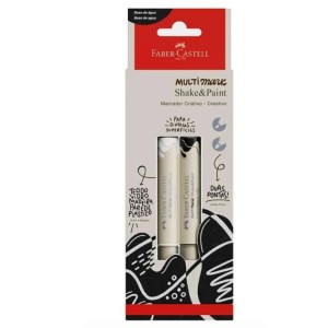 MARCADOR MULTIMARKER 2 PONTAS PRETO/BRANCO FABER CASTELL