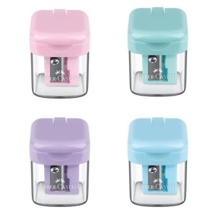 APONTADOR 1 FURO COM DEPÓSITO MINIBOX FABER CASTELL