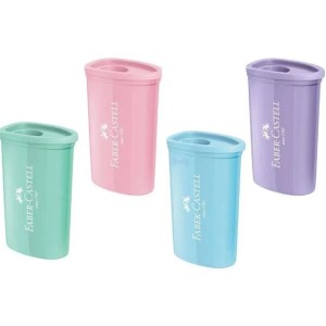 APONTADOR 1 FURO COM DEPÓSITO TRIANGULAR FABER CASTELL