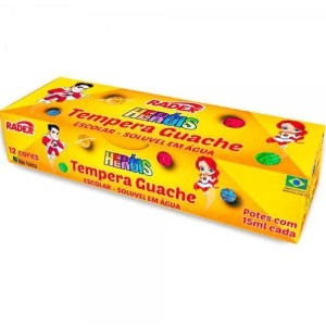 TINTA GUACHE 12 CORES RADEX