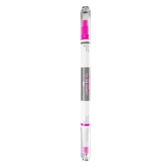 MARCA TEXTO APAGÁVEL PONTA DUPLA PINK LUMINI EX SLIM CIS