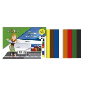 BLOCO ECOCORES CRIATIVO A4+ 120G 32FLS 8 CORES NOVAPRINT