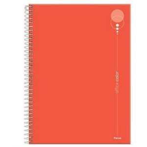CADERNO 1/4 160FLS CAPA DURA ESPIRAL OFFICE COLOR FORONI