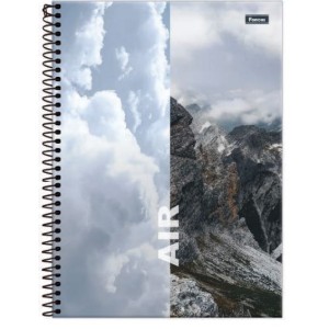 CADERNO 1/4 160FLS CAPA DURA ESPIRAL 4 ELEMENTOS FORONI