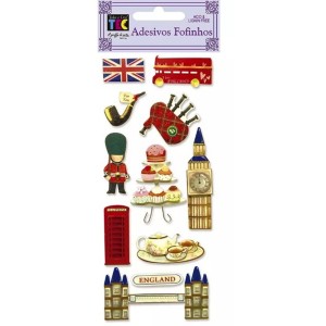 ADESIVOS FOFINHOS INGLATERRA REF.17402 TOKE E CRIE