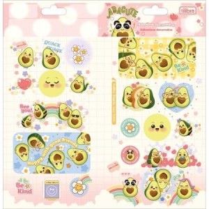 CARTELA DE ADESIVOS DECORADOS ABACUTE TILIBRA