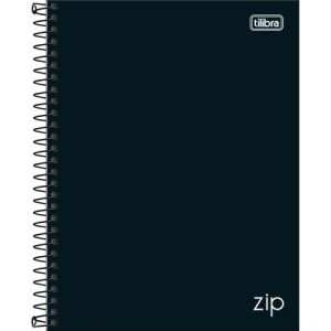 CADERNO 160FLS 10 MATÉRIAS COLEGIAL ZIP PRETO TILIBRA