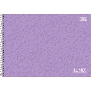 CADERNO 60FLS CARTOGRAFIA E DESENHO CAPA DURA ESPIRAL LUNIX TILIBRA