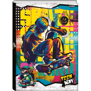 CADERNO 1/4 96FLS CAPA DURA BROCHURA TEEN WAY JANDAIA