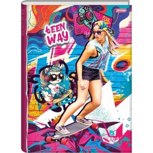 CADERNO 96FLS UNIVERSITÁRIO CAPA DURA BROCHURA TEEN WAY JANDAIA