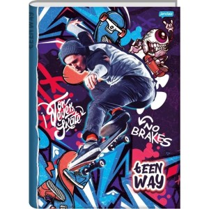 CADERNO 96FLS UNIVERSITÁRIO CAPA DURA BROCHURA TEEN WAY JANDAIA